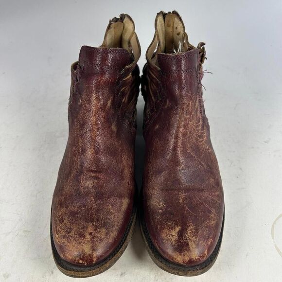 Freebird by Steven Slate Women's Ankle Booties US 8 Brown Distressed Strappy - Picture 3 of 10